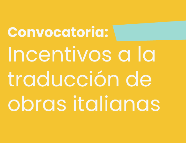Incentivos a la traducción de obras italianas
